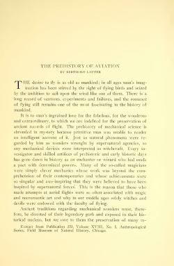 The Prehistory of Aviation.