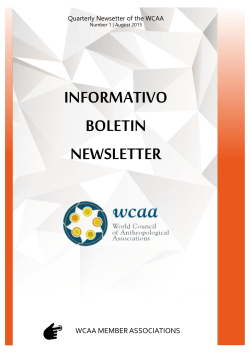 Number 1 - World Council of Anthropological Associations