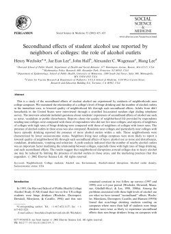 Secondhand effects of student alcohol use reported by neighbors of
