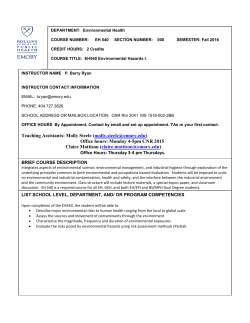 Teaching Assistants: Molly Steele () Office