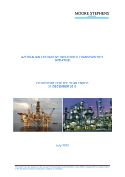 AZERBAIJAN EXTRACTIVE INDUSTRIES TRANSPARENCY