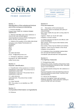 Section 1: Identification of the substance/mixture and of the company
