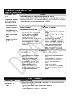The Role of Relationships -