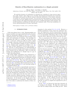 Kinetics of Bose-Einstein condensation in a dimple potential