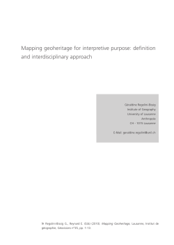 Mapping geoheritage for interpretive purpose: definition