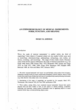 an ethnomusicology of musical instruments: form, function, and
