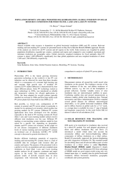 population density and area weighted solar irradiation