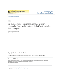 En mal de mots - Iowa Research Online