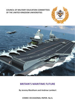 britain`s maritime future - Council of Military Education Committees