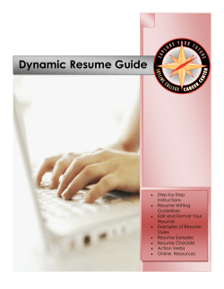 Dynamic Resume Guide