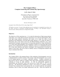 The Compton Effect-- Compton Scattering and Gamma Ray