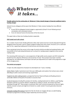 Possible options for the continuation of Whatever it Takes should