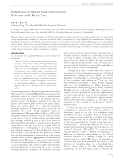 Modernization as State-led Social Transformation