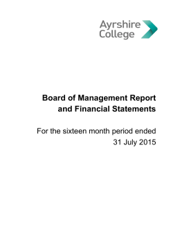 Ayrshire College - Scottish Funding Council