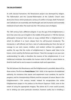 the enlightenment - Irish Free Thinker