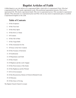 Baptist Articles of Faith