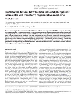 Back to the future: how human induced pluripotent stem cells will