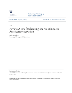 A time for choosing: the rise of modern American conservatism