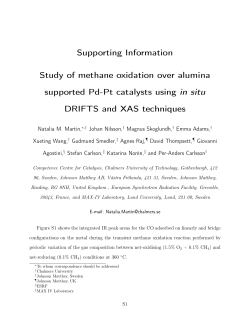 Supporting Information Study of methane oxidation over alumina