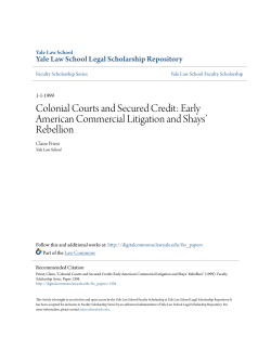 Colonial Courts and Secured Credit