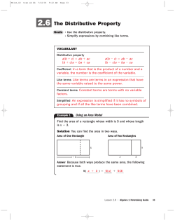 The Distributive Property