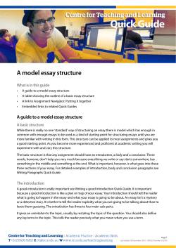 A model essay structure