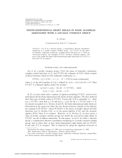 FINITE-DIMENSIONAL RIGHT IDEALS IN SOME ALGEBRAS