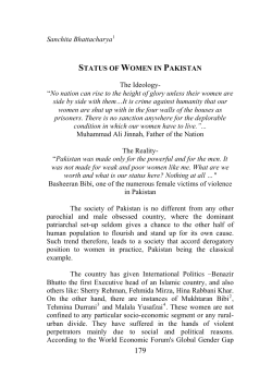 Status of Women in Pakistan