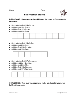 Fall Fraction Words