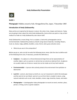 Introduction of Andy Goldsworthy