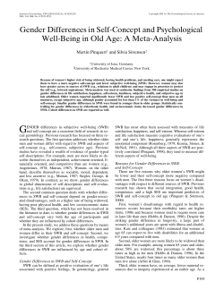 Gender Differences in Self-Concept and