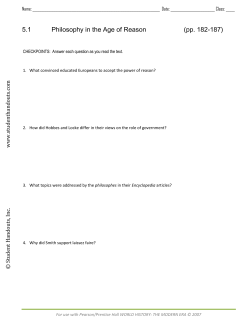 5.1 Philosophy in the Age of Reason (pp. 182-187)