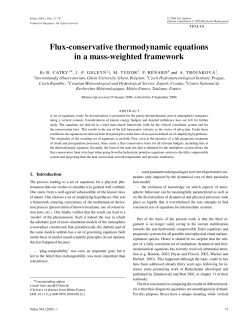 Flux-conservative thermodynamic equations in a mass