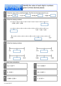 Identify the value of each digit in numbers given to three decimal