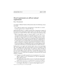 Moral requirements are still not rational requirements