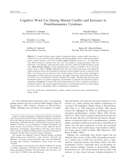 Cognitive Word Use During Marital Conflict and Increases in