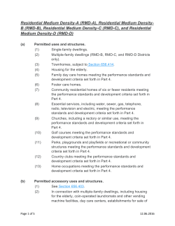Residential Medium Density A to D