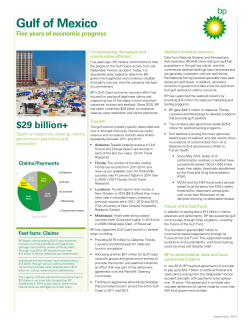 Gulf of Mexico economic progress fact sheet