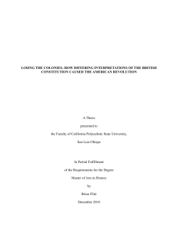 losing the colonies: how differing interpretations of the british