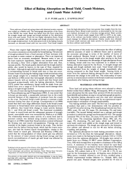 Effect of Baking Absorption on Bread Yield, Crumb Moisture, and