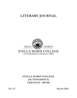 LITERARY JOURNAL - stellamariscollege.org