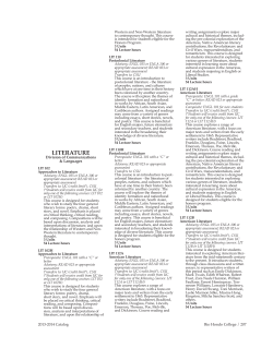 literature - Rio Hondo College