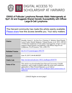 GWAS of Follicular Lymphoma Reveals Allelic Heterogeneity at