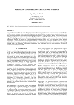 automatic generalization of roads and buildings