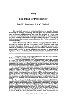 The Price of Prohibition