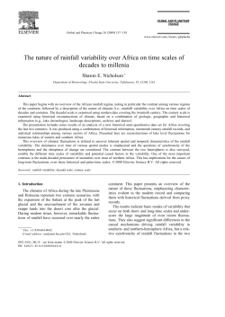 The nature of rainfall variability over Africa on