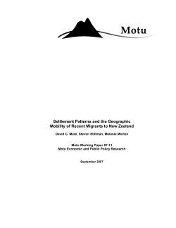 Settlement Patterns and the Geographic Mobility of Recent Migrants