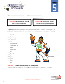 Conductors: Materials that ALLOW electricity to