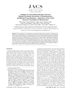 Catalysis of 3-Pyrrolidinecarboxylic Acid and Related Pyrrolidine
