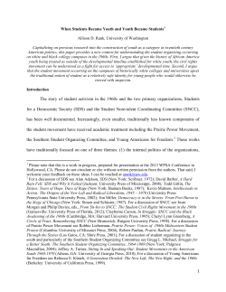 The story of student activism in the 1960s and the two primary